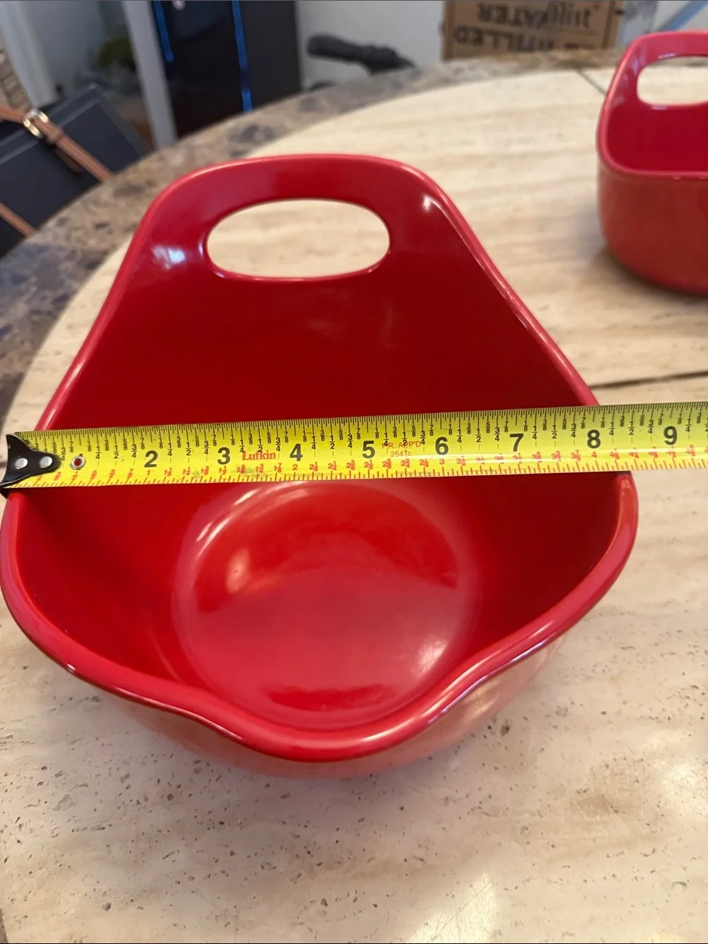 Rachael Ray Red Mixing Bowls with Handle and Pour Spout - Nesting Set